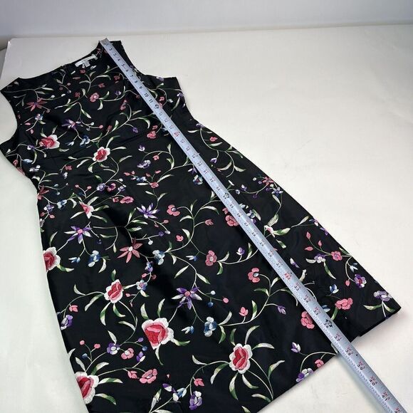Fiori di Zucca Silk Embroidered ditzy Floral Shift Dress size 6 Feminie - Picture 7 of 11
